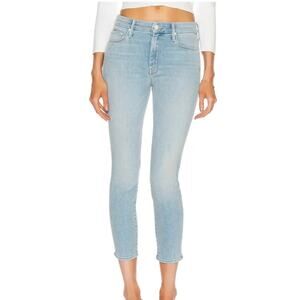 Mother The Looker High Waist Crop Skinny Jeans in Swimming Pool Sunday Size 28